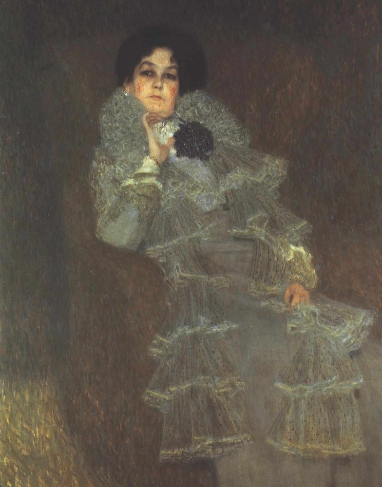 Gustav Klimt 、MARIE HENNEBERG STEHEND Portrait of Marie Henneberg, 1901 | Oil Painting Reproduction